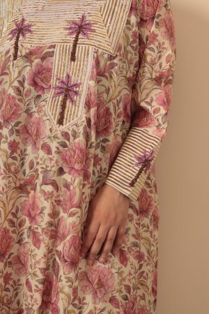 Mikhwar Coton - Pivoines & palmtrees