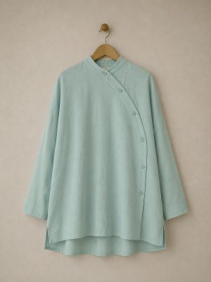 Chemise Māo en lin  - Vert d'eau